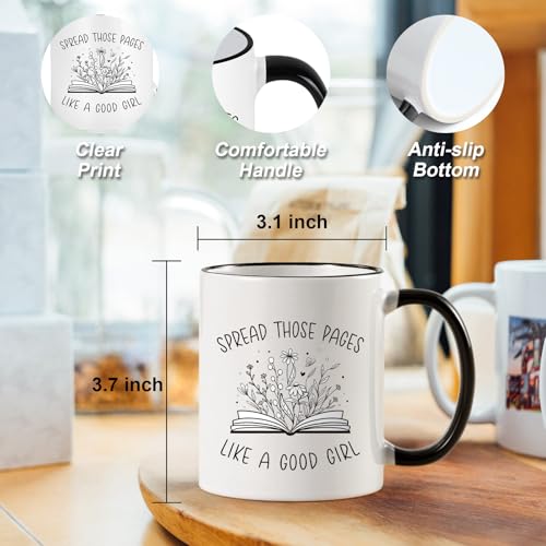 Maustic Two Tone Book Lover Coffee Mug 11oz - Good Girl Reader Gift