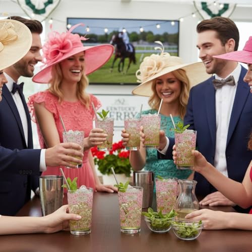 Official 2026 Kentucky Derby Mint Julep Glasses Set of 4 | 12oz Commemorative Drinkware