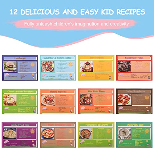 Kids Cooking and Baking Set with Storage Case and Recipe Cards