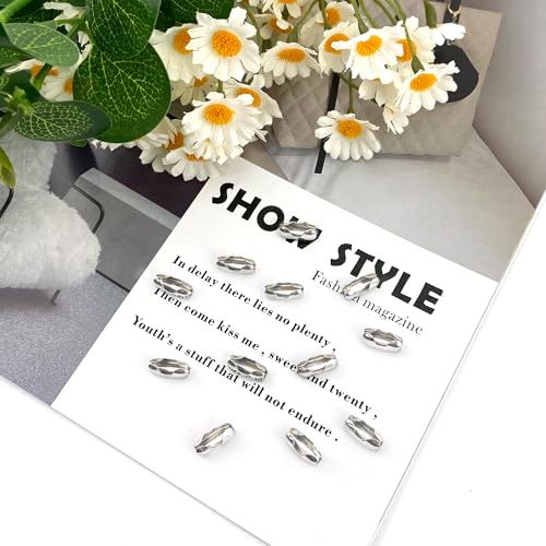 12 PCS Stainless Steel Blind Chain Connector Clips for 4.5mm Ball Chains