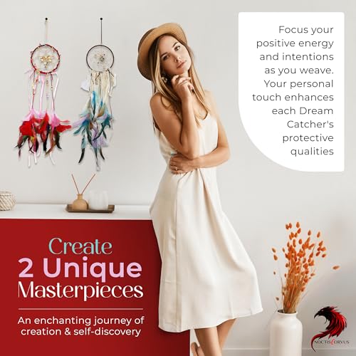 DIY Dream Catcher Making Kit - 2 Pack Craft Set for Kids and Adults
