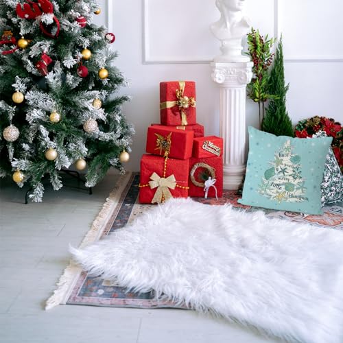 GAGEC 20x20 Inch Shell Starfish Christmas Pillow Covers – Farmhouse Blue Throw Cushion Case