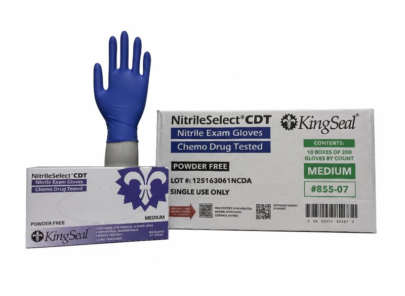 KingSeal 200 Pack X-LARGE NitrileSelect Exam Gloves, Medical Grade, Powder Free, 3 MIL, 200 Count Box - Various Packs