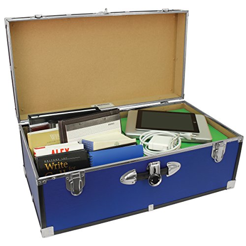 30-Inch Footlocker Storage Trunk for Dorm, Camp, and Home Organization