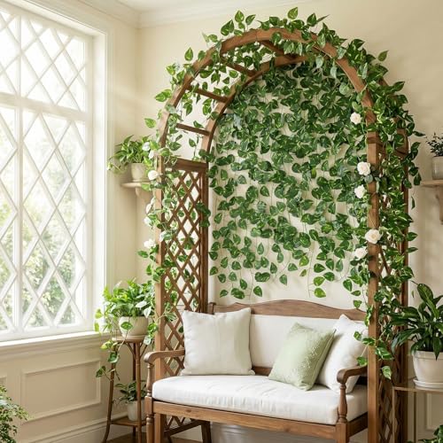 24-Pack Artificial Ivy Garland 168ft - Silk Hanging Greenery Vines