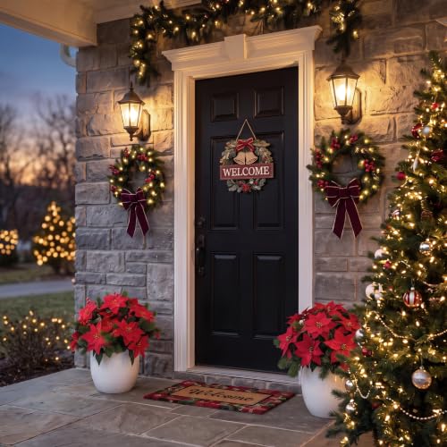 ZeKonan Artificial Poinsettia Stems Christmas Flowers for Holiday Decor
