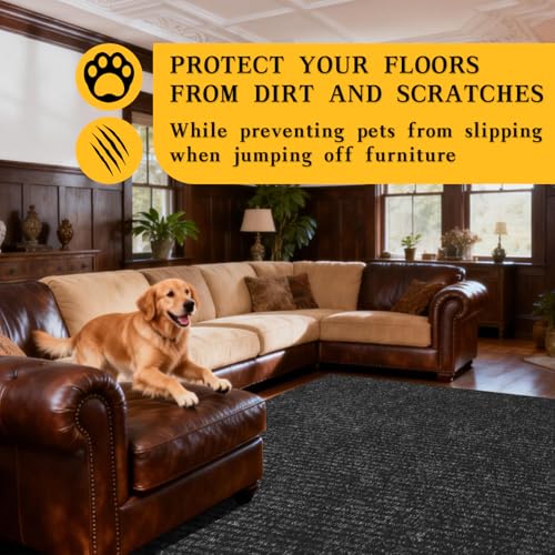 2x8 ft Waterproof Outdoor Runner Rug, Non-Slip Felt Carpet for Hallway