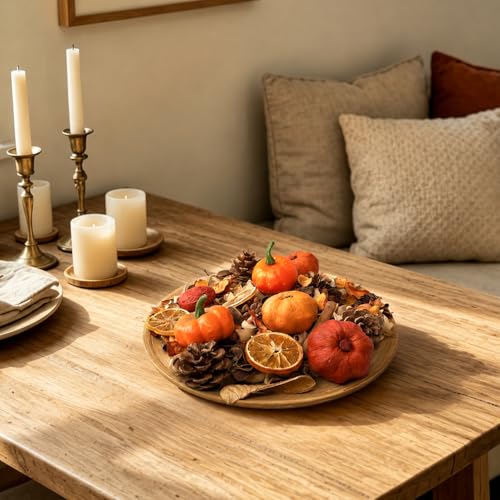 Fall Potpourri with Pumpkin & Cinnamon Scented Dried Flowers 20 oz - Home Fragrance Decor