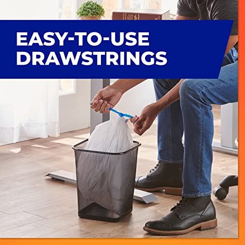 Hefty 8 Gallon Medium Drawstring Trash Bags, Ocean Water Scent (26 Count)