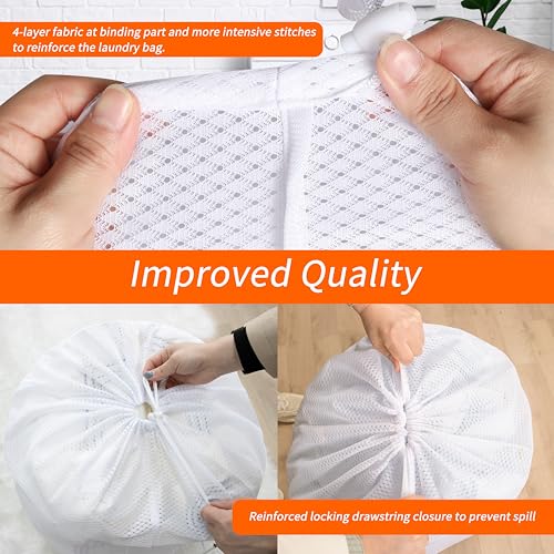 Extra Large Heavy Duty Diamond Mesh Laundry Bag, 24x36 Inch