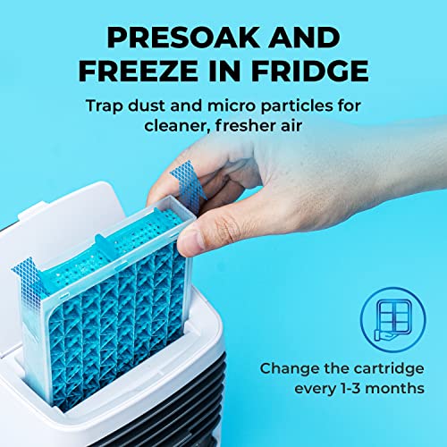 Portable Evaporative Air Cooler 4-Speed Personal Swamp Cooler and Humidifier