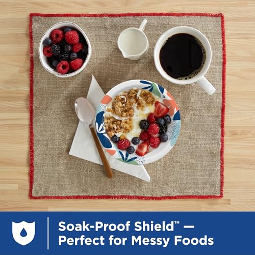 Small Disposable Paper Bowls - 10 oz Soak-Proof & Microwave-Safe (72 Pack)