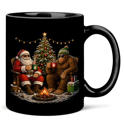 Funny Bigfoot Santa Christmas Mug 11 oz - DEQSX 12Child