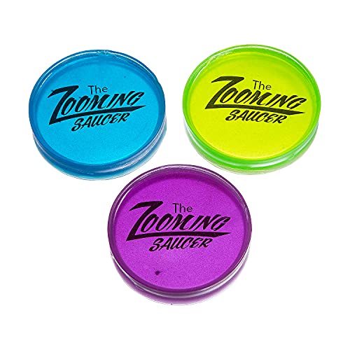 Glow-in-the-Dark Zooming Saucer Toys - 12 Pieces Sports Fun for Kids