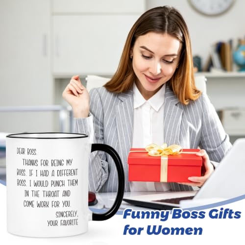 Maustic Two Tone Boss Gifts Mug - 11oz Funny Bosses Day Coffee Cup for Men Women