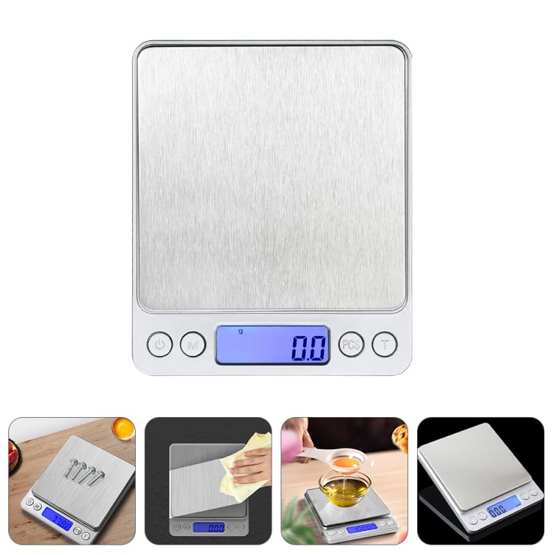 Skiennix High Precision Digital Kitchen Scale - Large LCD Display, Portable 5.11"x4.13"x0.59" for Baking & Cooking