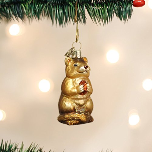 Old World Christmas Wildlife Chipmunk Glass Ornament - Hand-Painted Holiday Tree Decor