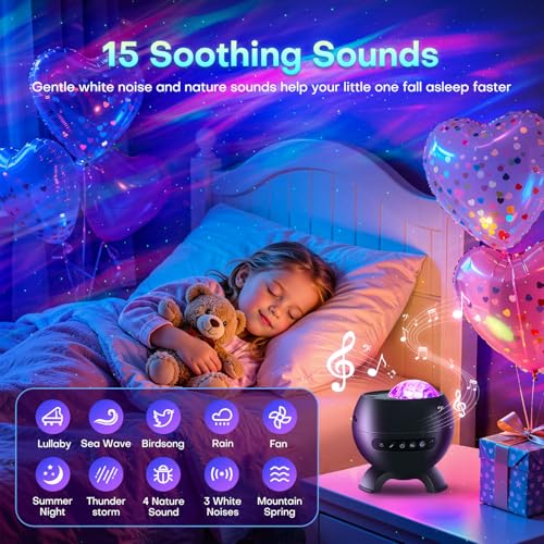 Galaxy Light Projector with Bluetooth Speaker & 15 Soothing Sleep Sounds