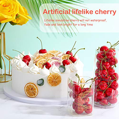 50 Pieces Artificial Cherries for Home Decor and Party Favors