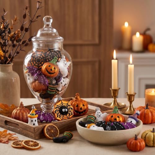 12-Piece Halloween Ornament Set - Shatterproof Hanging Tree Decorations