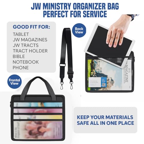 Ministry Organizer Bag for Tracts and Magazines, 11x9 Inch Field Service Case