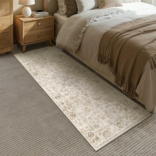 3-Piece Washable Kitchen Runner Rug Set, Non-Slip Vintage Farmhouse Mats