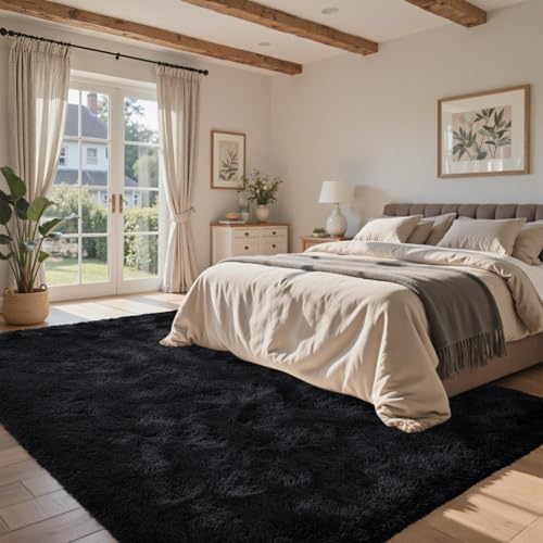 5x7 Ultra Soft Shag Area Rug, Non-Slip Plush Carpet for Bedroom and Living Room