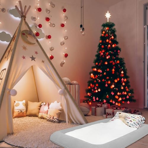 Portable Inflatable Kids Air Mattress with Safety Walls for Travel