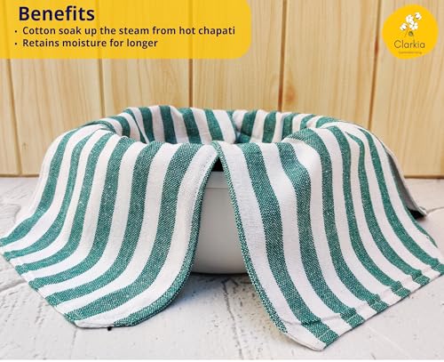 Double Layer Cotton Roti Wrap Cloth with Flaps - Set of 2
