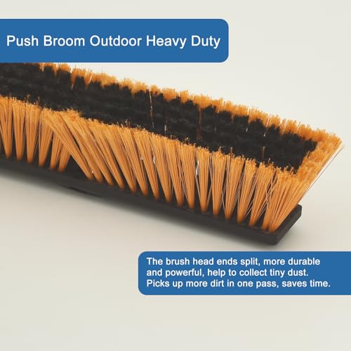 18-Inch Heavy-Duty Outdoor Push Broom with 60-Inch Long Handle