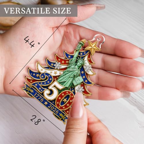 250th Anniversary USA Patriotic Christmas Ornament - Durable Acrylic Keepsake