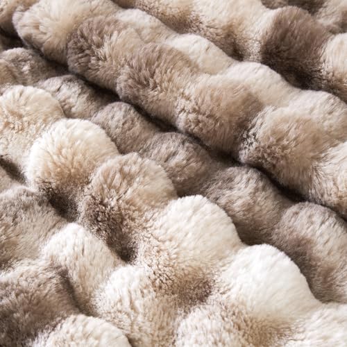 50x60 Ultra-Soft Faux Fur Throw Blanket, Reversible Sherpa Tie Dye Blanket