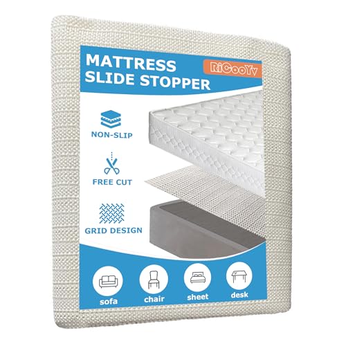 Non-Slip Rug Pad and Mattress Slide Stopper - 5 x 6.5 Ft Trimmable Grip