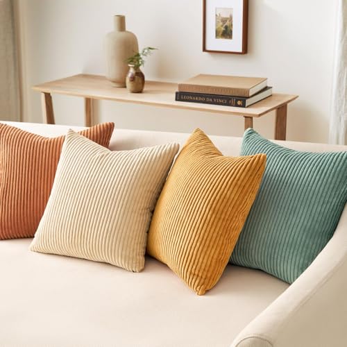 Topfinel Decorative Throw Pillow Covers Set of 4 (18x18 Soft Cushion Cases)