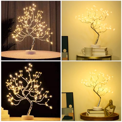 20" LED Bonsai Tree Lamp with USB/Battery Power - DIY Decor