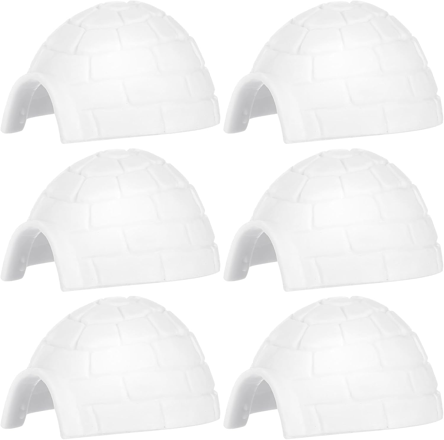 Skiennix Mini Igloo Toys - Lifelike Arctic House Models for Kids | 6-Piece Dollhouse Decor Set