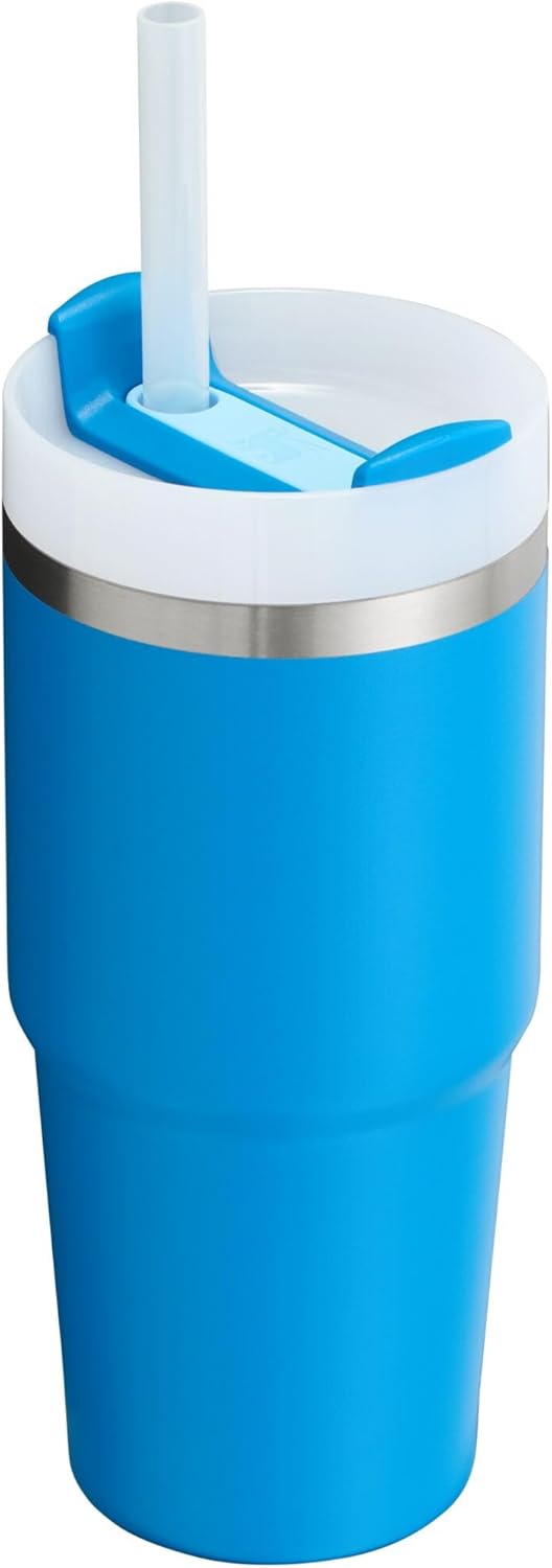 STANLEY Quencher H2.0 Tumbler - 14 oz Insulated Stainless Steel Cup with Handle & Straw | Azure Color