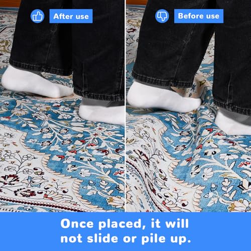 Non-Slip Rug Pad for Hardwood Floors - 8x10 FT Eco-Friendly Grip Mat