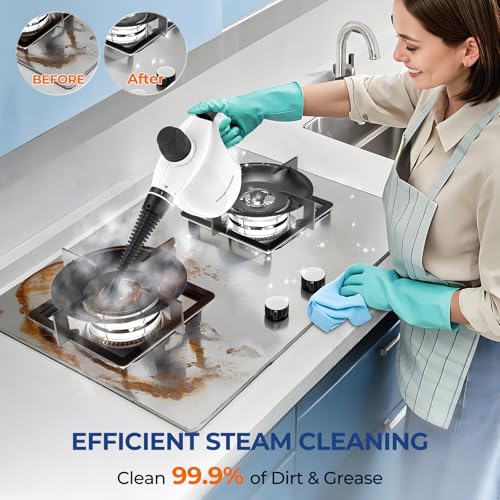 13-Piece Handheld Steam Cleaner - High-Pressure Portable Deep Cleaning Steamer