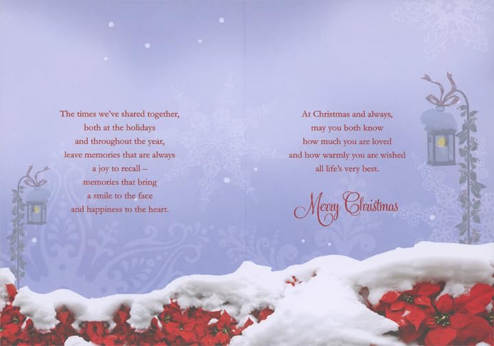 Brother and Sister-in-Law Christmas Card - Tri-Fold Candle Lantern Design
