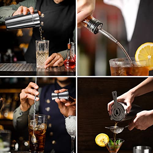 INNÔPLUS 6-Piece Cocktail Shaker Set 27oz Drink Mixing Barware Accessories