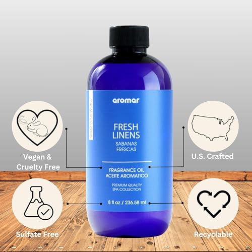 Fresh Linens Fragrance Oil 8oz - Long-Lasting Scent for Diffusers