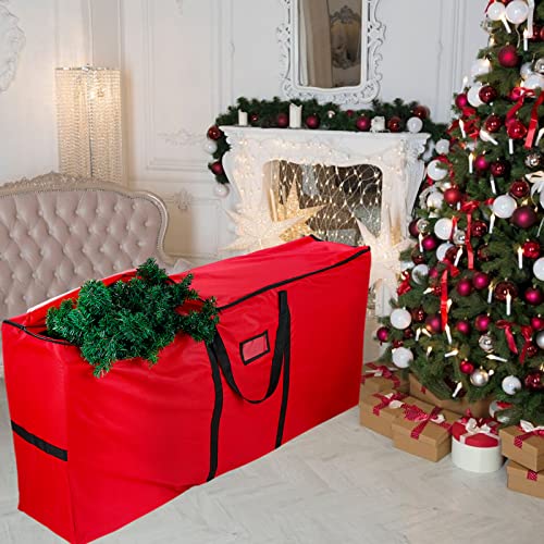 Heavy-Duty Christmas Tree Storage Bag 65x30x15in Fits 6-9ft Disassembled Trees