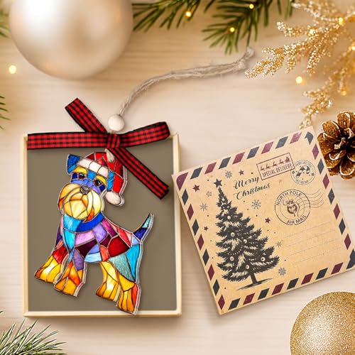 Schnauzer Ornament - Mini Schnauzer Christmas Ornament, Holiday Keepsake, Includes Gift Box (Variation of THIS listing)