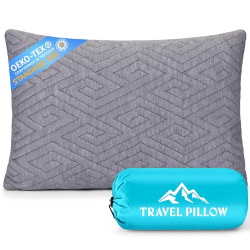 Memory Foam Travel Pillow for Camping & Airplane - 15.5 x 12 Inch