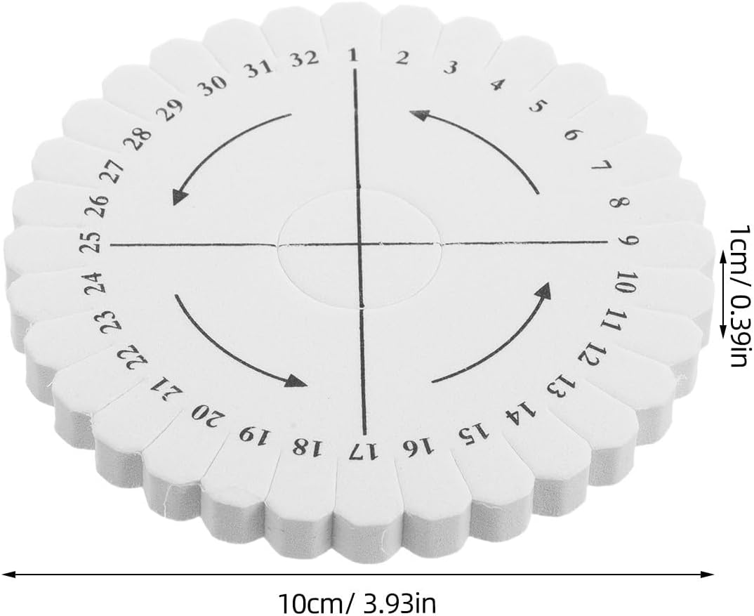 Uonlytech Weaving Disk - 32 Slot Round Bracelet Braiding Plate for DIY Jewelry Making Kit