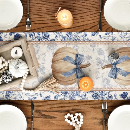 Artoid Mode 13x72 Inch Fall Table Runner Beige Polyester Home Decor
