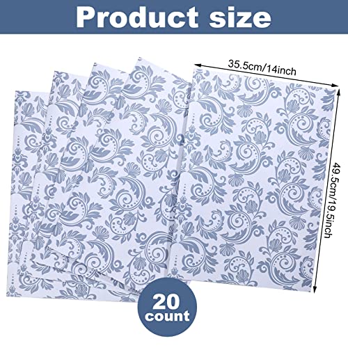 20 Sheets Scented Drawer Liners - Floral Fragrant Shelf Paper 14 x 19.5 Inch