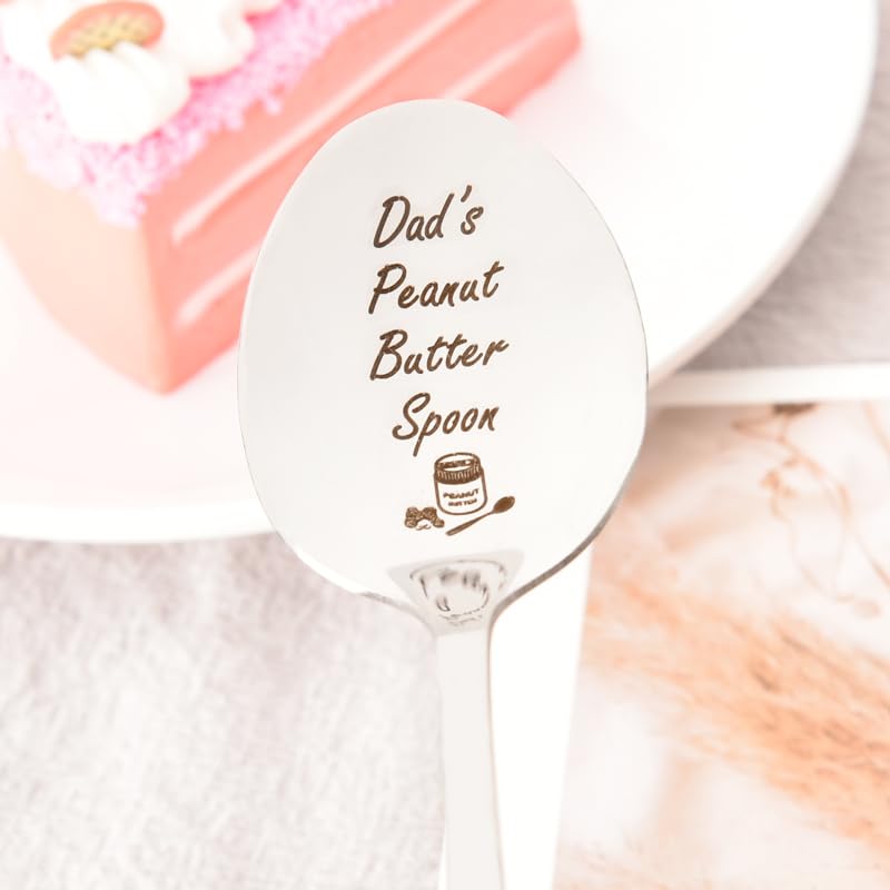 Dad Gifts Peanut Butter Spoon - Personalized Father Day & Christmas Gift from Kids