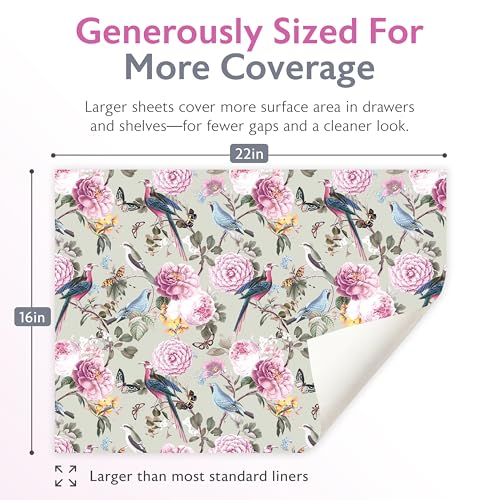 Scented Drawer Liners, Royal Bloom Fragrant Shelf Paper, 22 x 16 Inches